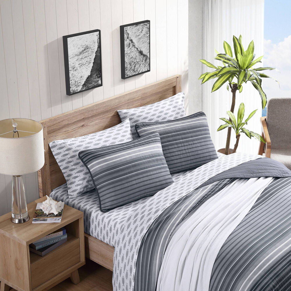 COVESIDE KING REVERSIBLE QUILT AND SHAM SET,Heather,large