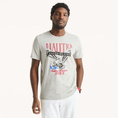 Eagle Graphic T-Shirt,Grey Heather,large