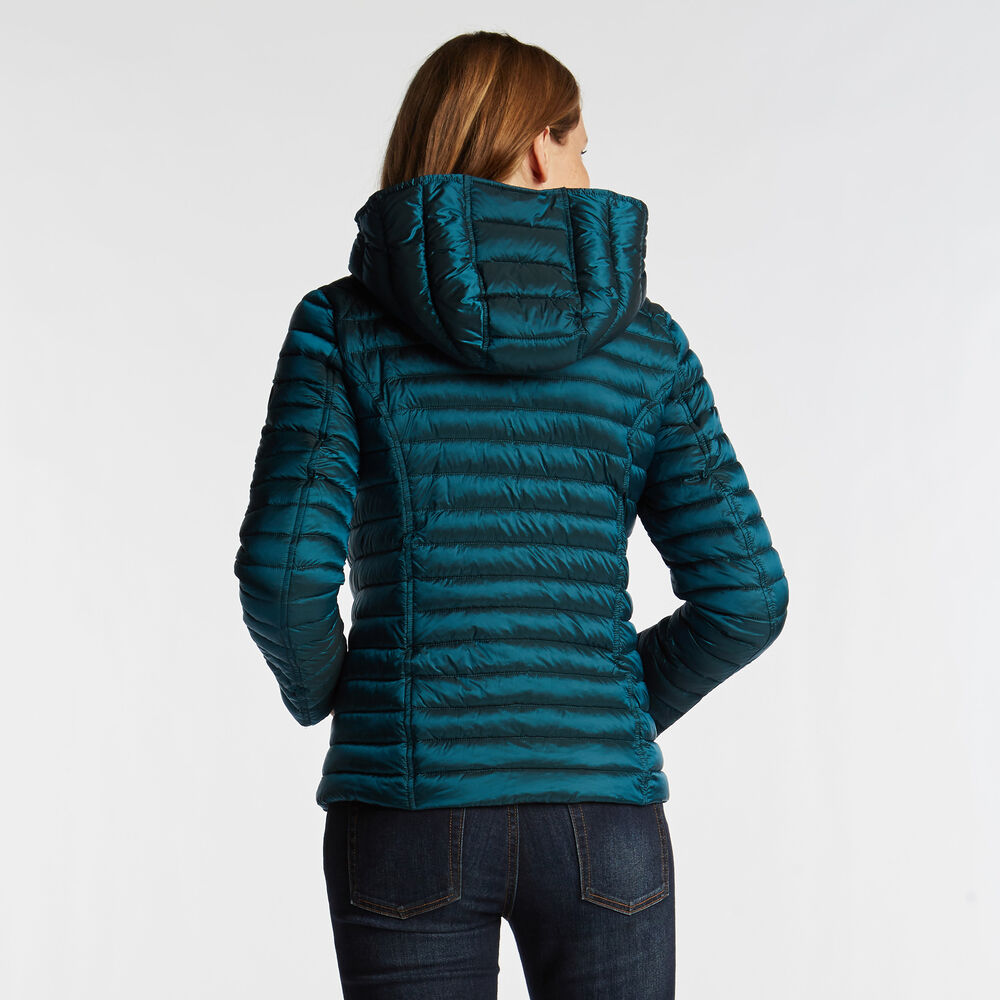 WOMEN'S QUILTED PACKABLE COAT,Biscay Teal,large