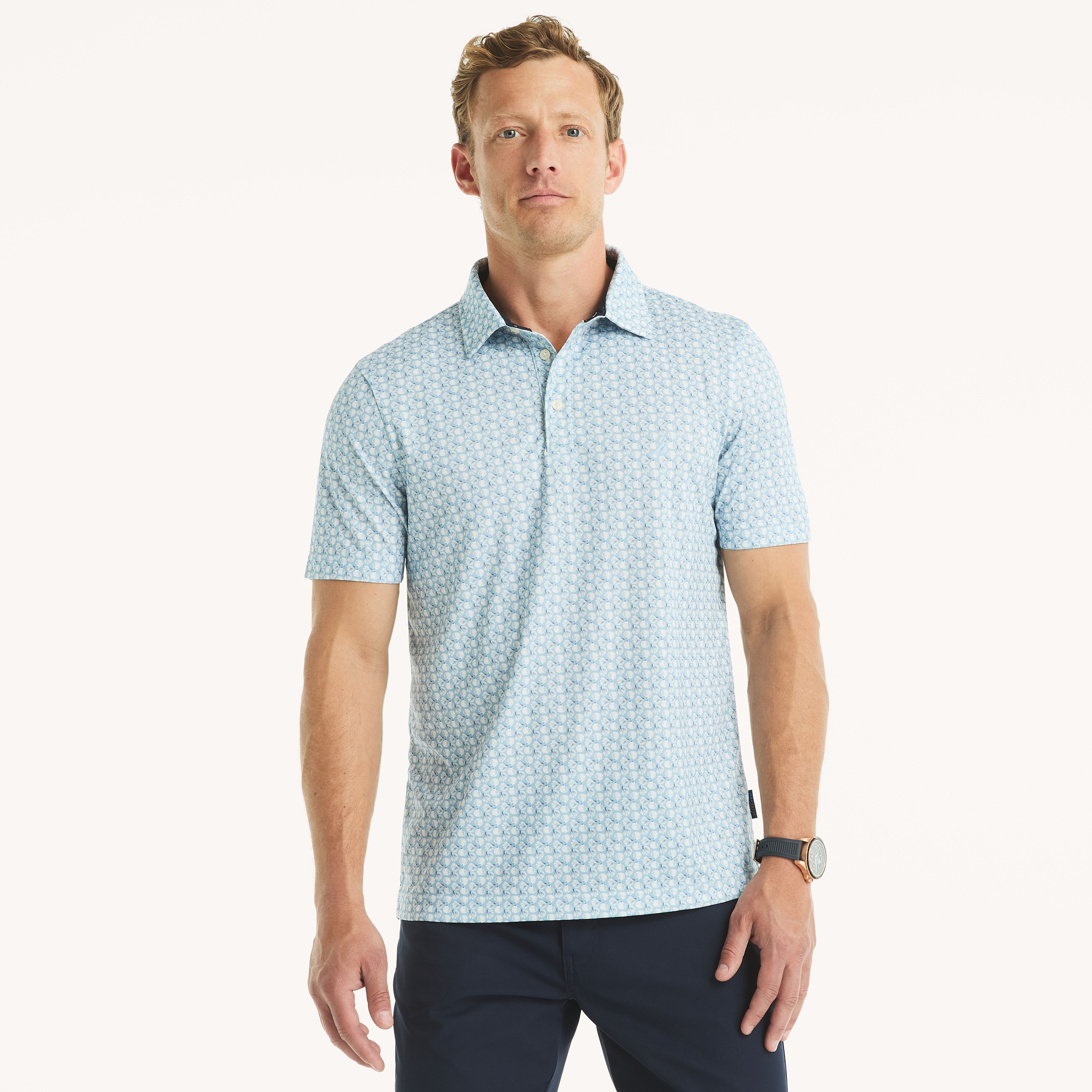 Classic Fit Striped Seersucker Polo | Nautica