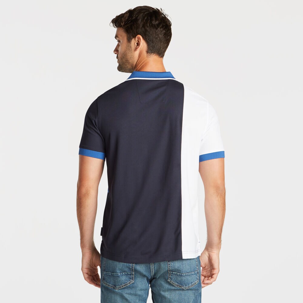 CLASSIC FIT NAVTECH PIECED N-83 PERFORMANCE POLO,Windsurf Blue,large