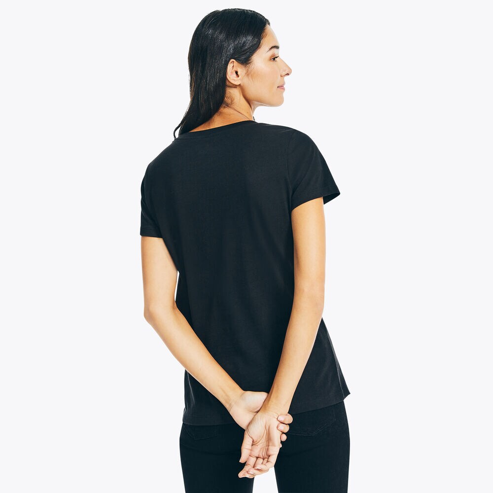 Sequin Valentine's Heart Puff Graphic T-Shirt,True Black,large