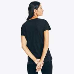 Sequin Valentine's Heart Puff Graphic T-Shirt,True Black,large