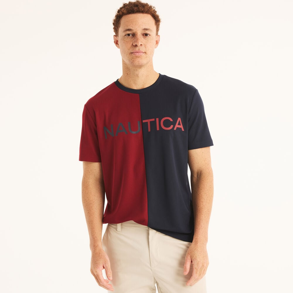 Navtech Crewneck Logo T-Shirt,Stellar Blue Heather,large