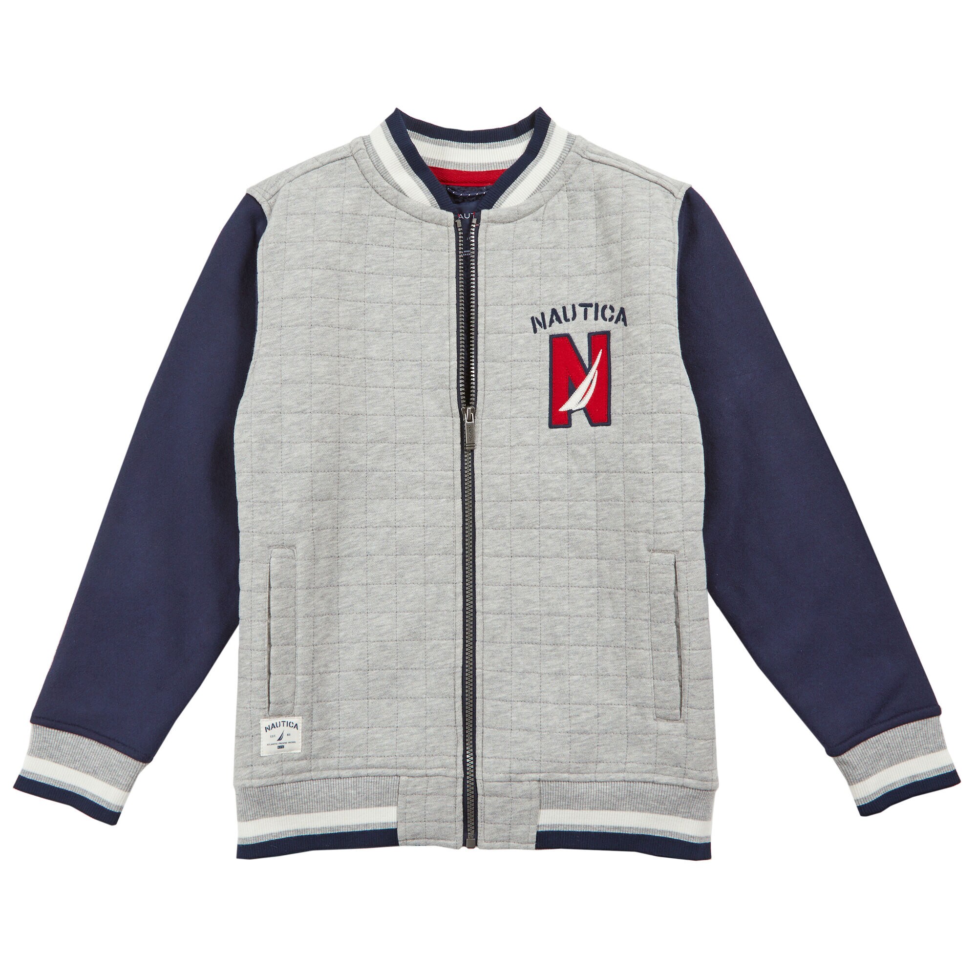 Toddler Boys' Varsity Bomber Jacket (2T-3T),Grey Heather,large