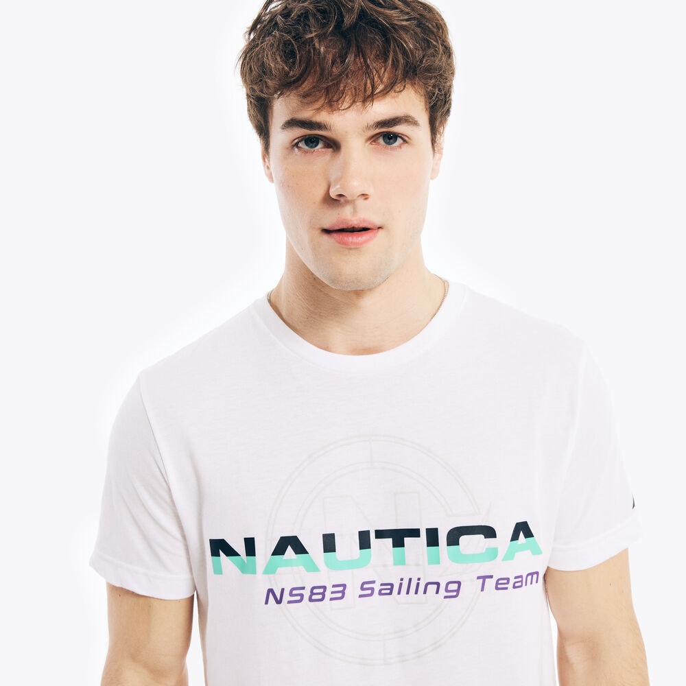 COMPETITION SUSTAINABLY CRAFTED SAILING TEAM GRAPHIC T-SHIRT,Bright White,large
