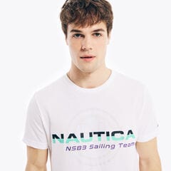 COMPETITION SUSTAINABLY CRAFTED SAILING TEAM GRAPHIC T-SHIRT,Bright White,large