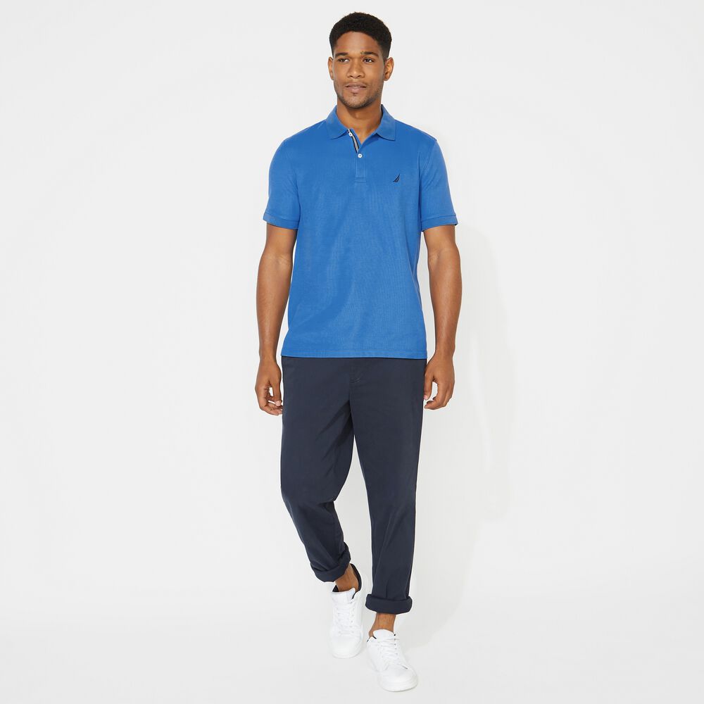 BIG & TALL STRETCH MESH POLO,True Navy,large