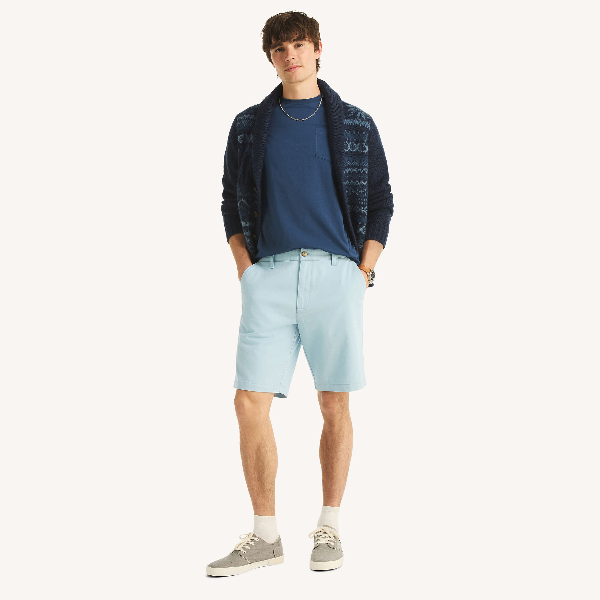10" Stetch Deck Short,South Beach Aqua,large