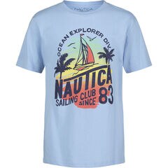 BOYS' OCEAN EXPLORER GRAPHIC T-SHIRT (8-20),Azure Blue,large