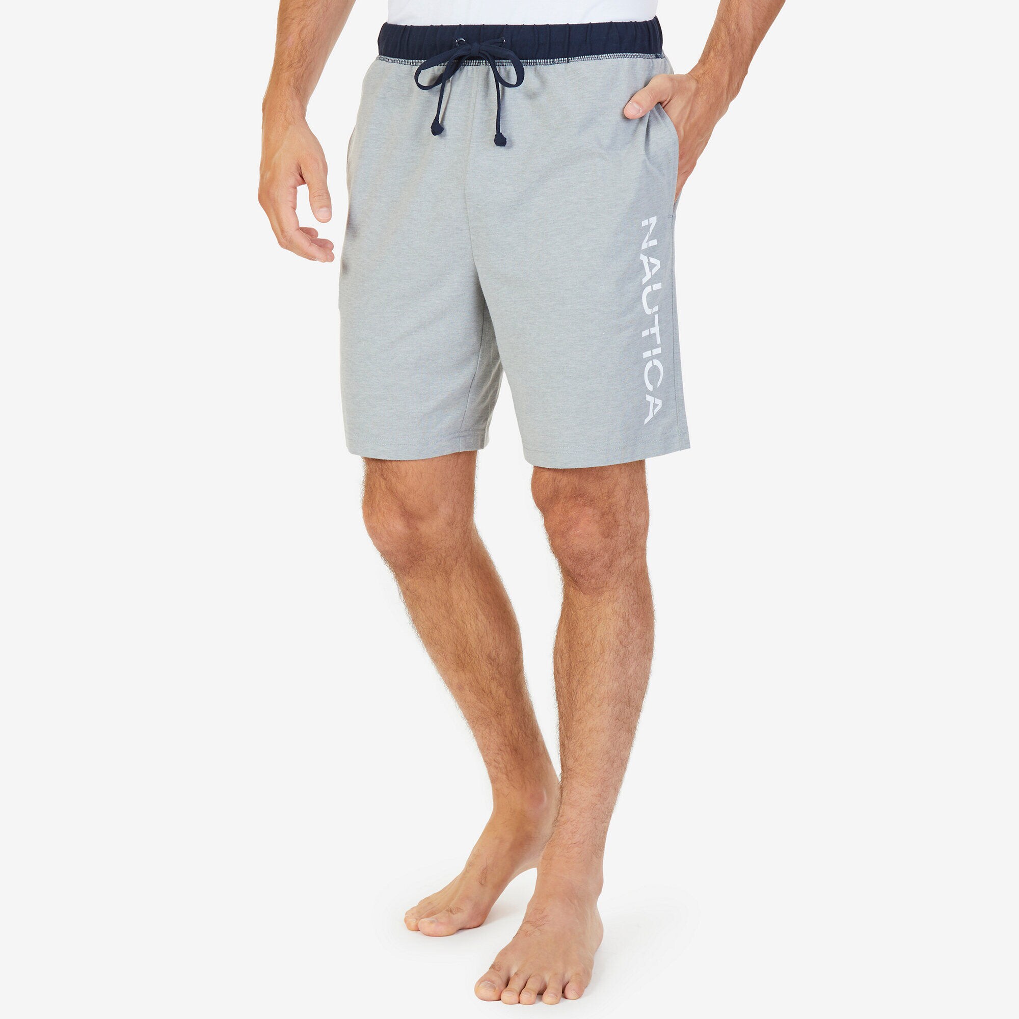 Heritage Logo Sleep Shorts,Grey Heather,large