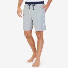 Heritage Logo Sleep Shorts,Grey Heather,large