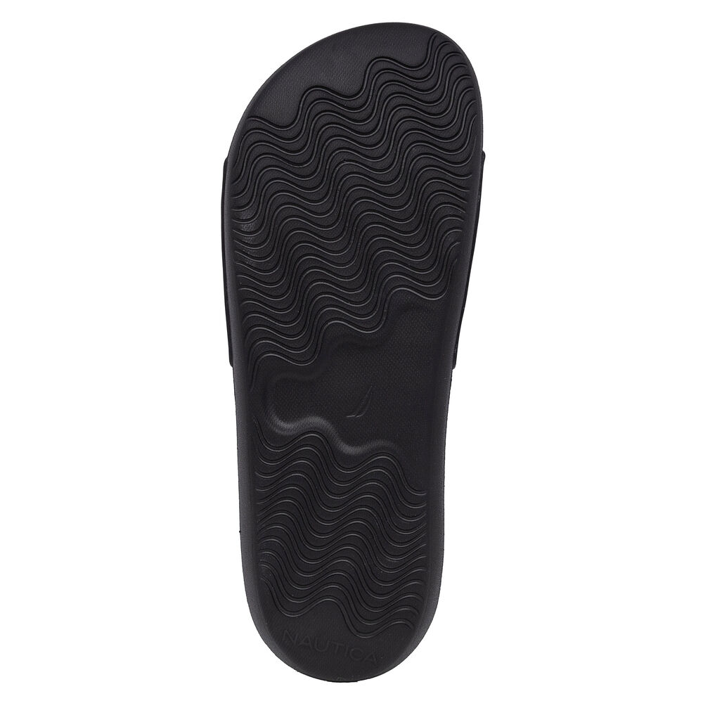 Logo Slide Sandal,Black,large