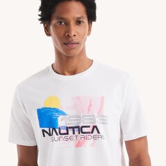 Sunset Riders Graphic T-Shirt,Bright White,large