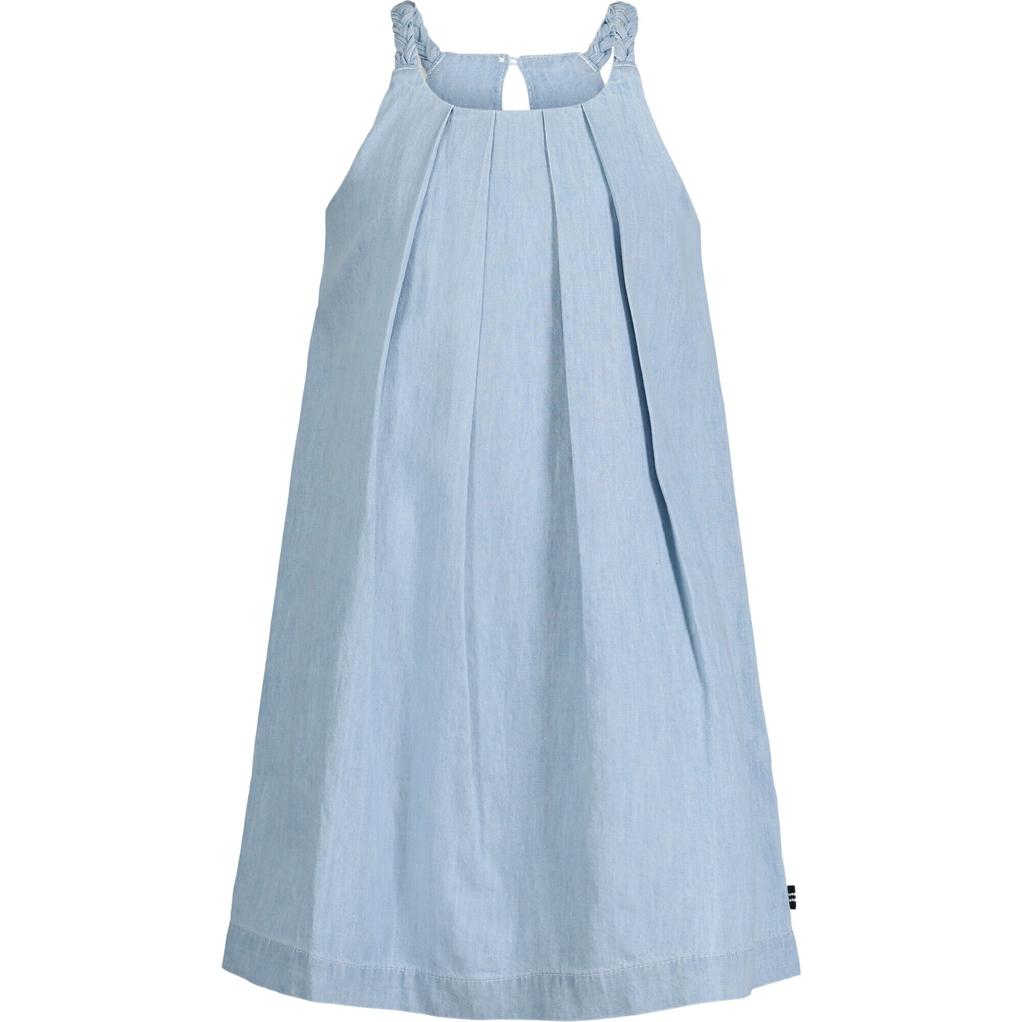 TODDLER GIRLS' CHAMBRAY TRAPEZE DRESS (2T-4T),Nite Sea Heather,large