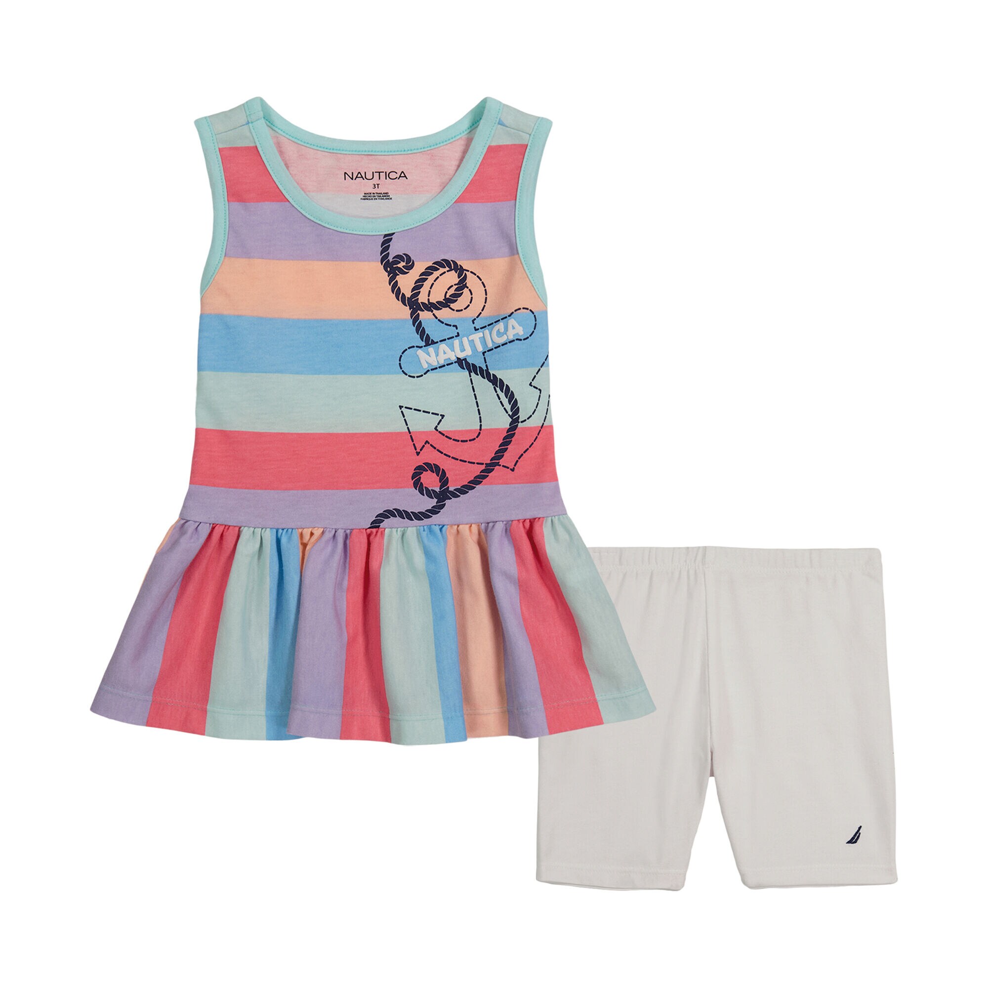 TODDLER GIRLS' TUNIC 2PC BIKE SHORT SET (2T-4T),Admiral Blue,large