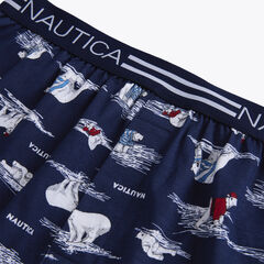 POLAR BEAR PRINT BOXER,Chrome Blue,large