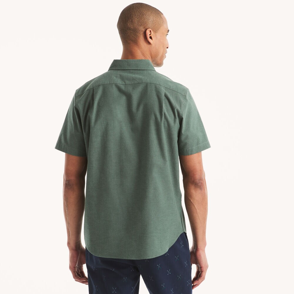 Short-Sleeve Oxford Shirt,Galley Green,large