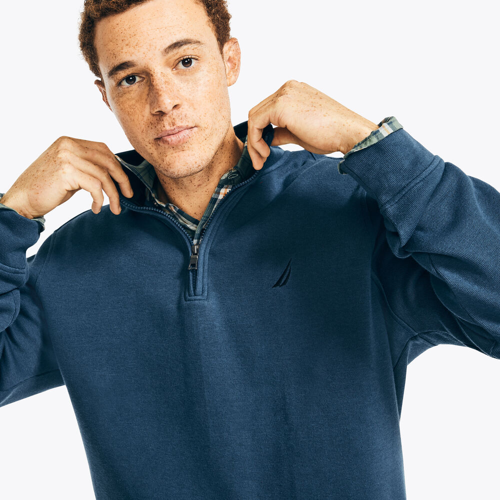 QUARTER-ZIP SWEATSHIRT,Lapis Blue,large