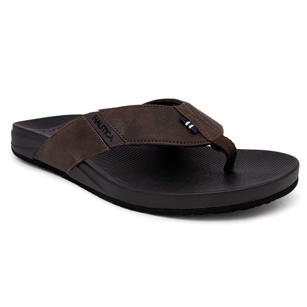 Welsey Logo Flip-Flop,Chocolate,large