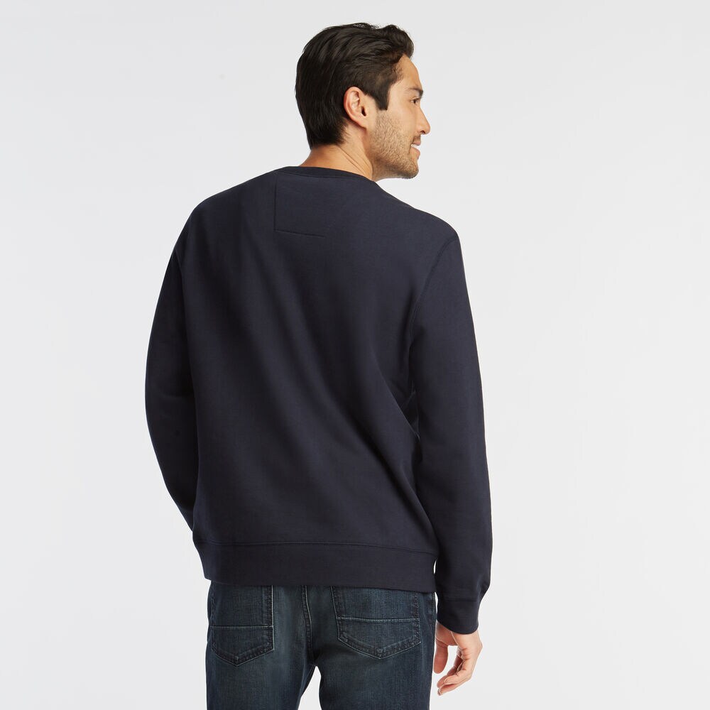 LOGO CREWNECK SWEATSHIRT,Navy,large