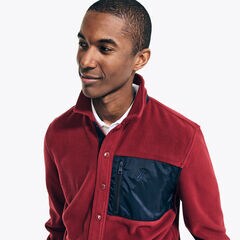 Big & Tall Nautex Fleece Shirt,Flamingo,large