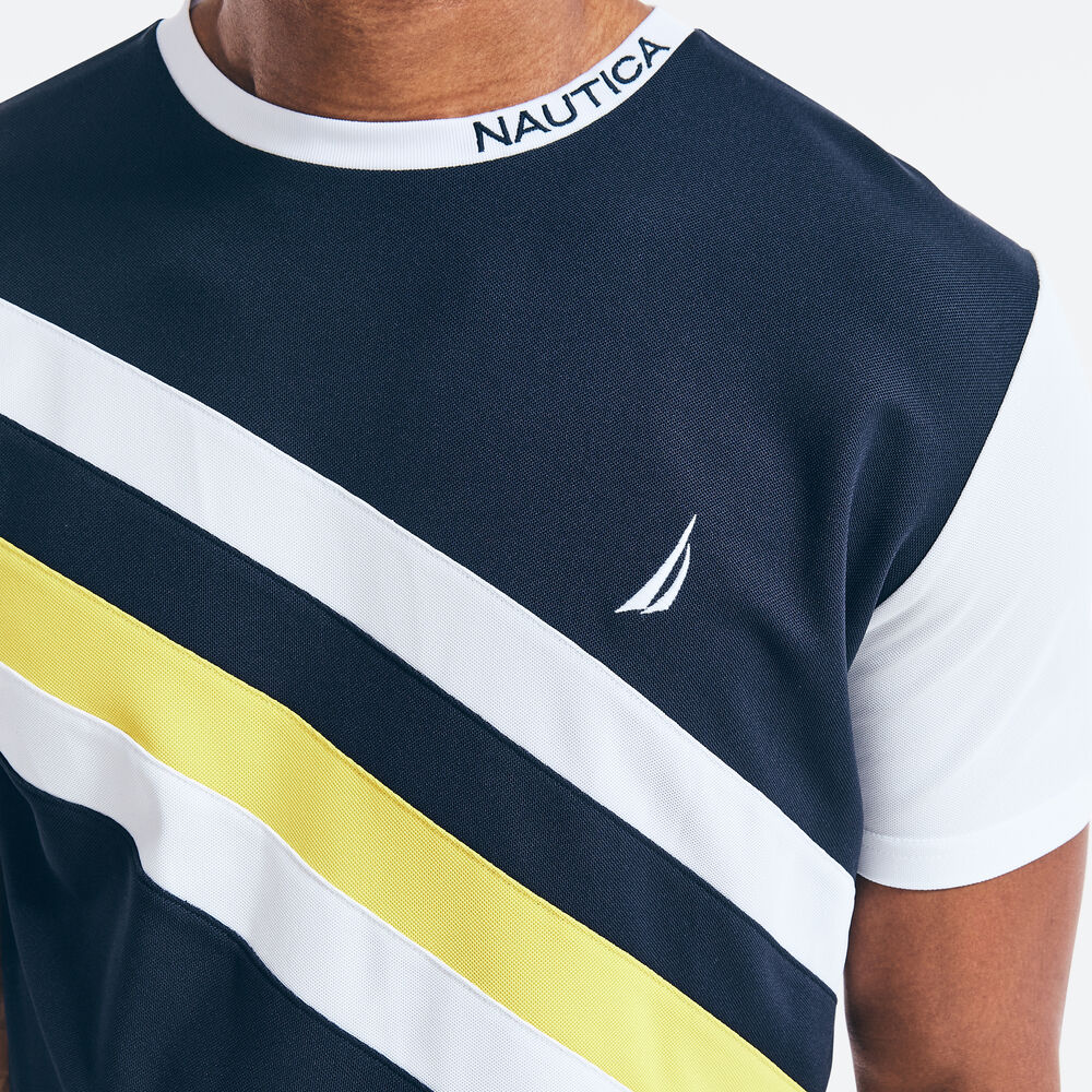 NAVTECH COLORBLOCK SASH T-SHIRT,Navy,large