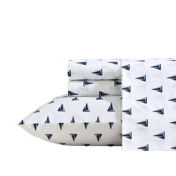 Windtale Boat Blue King Sheet Set