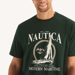 Big & Tall Modern Maritime Graphic T-Shirt,Kelp Seas,large