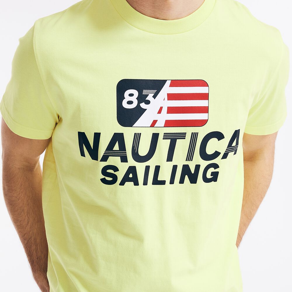 SAILING '83 GRAPHIC T-SHIRT,Cabana Yellow,large