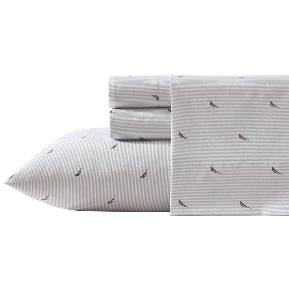 Boat Stripe Grey Twin XL Sheet Set,Sienna-dust,large