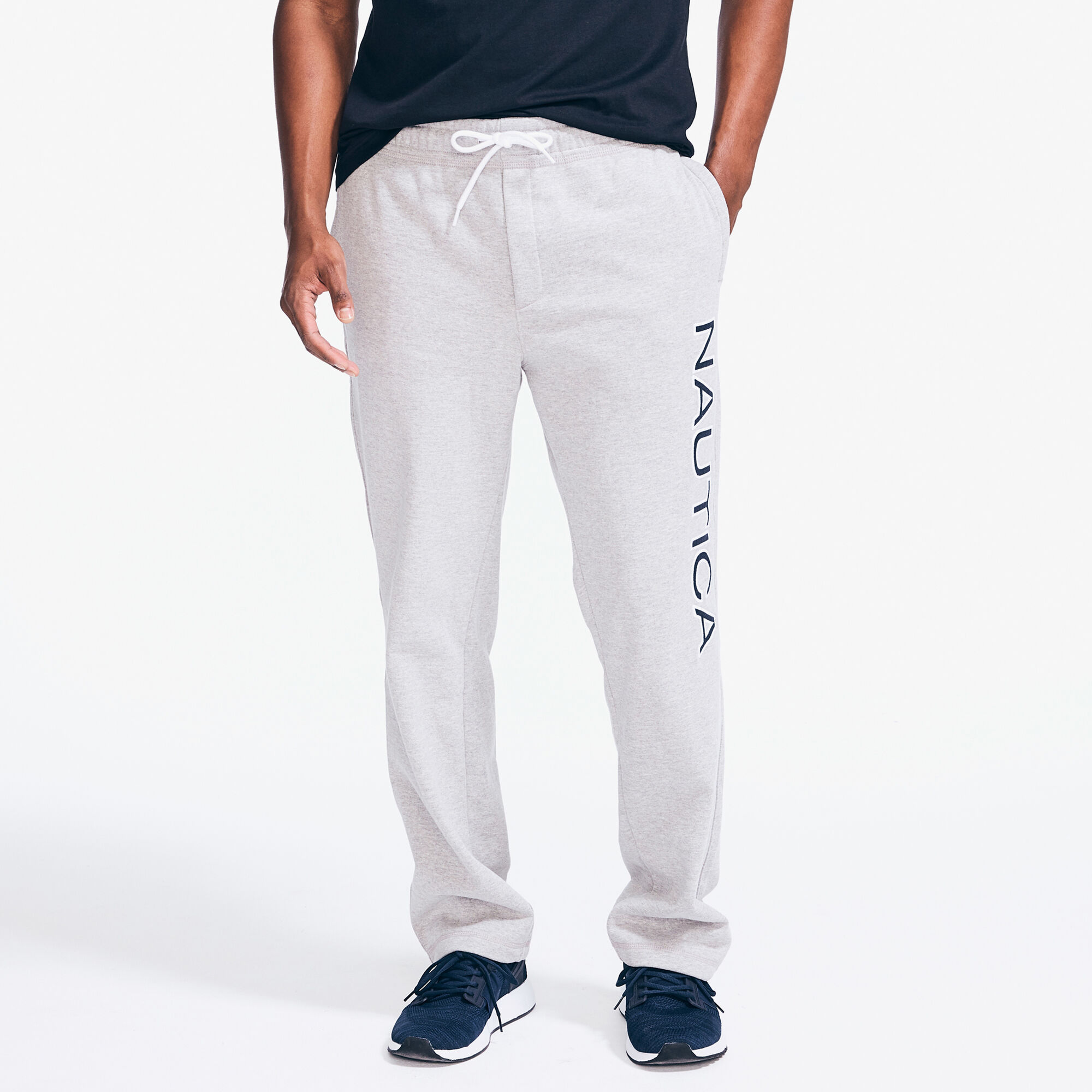 LOGO FLEECE SWEATPANT,Grey Heather,large