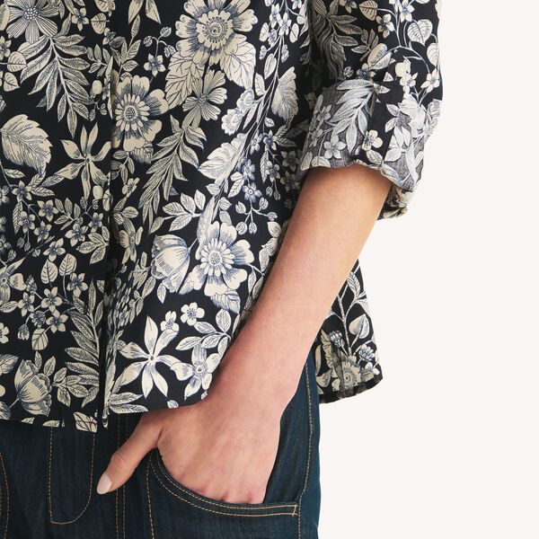 Printed Button-Up Shirt