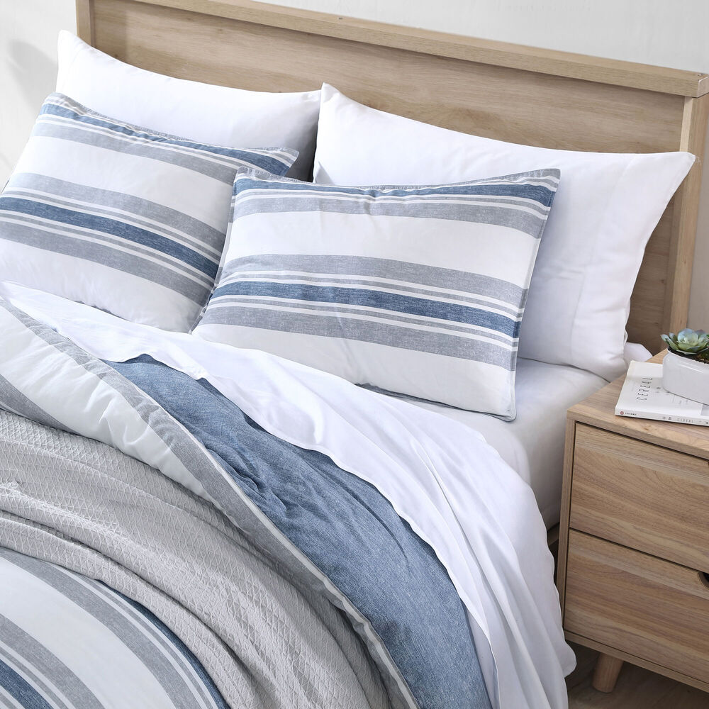 BAY SHORE NAVY FULL/QUEEN COMFORTER-SHAM SET,Multi,large