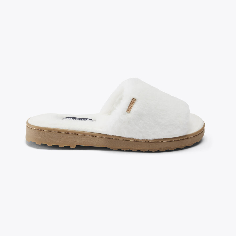 FAUX-FUR SLIDE SANDAL,True Khaki,large