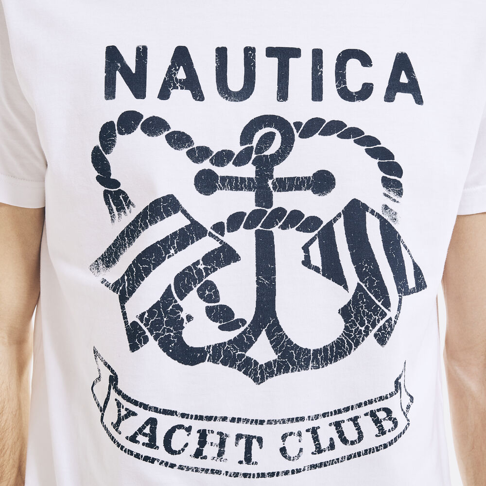 NAUTICA JEANS CO. YACHT CLUB GRAPHIC T-SHIRT,Bright White,large