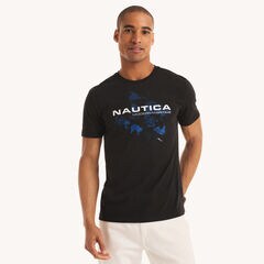 Modern Maritime Graphic T-Shirt,True Black,large