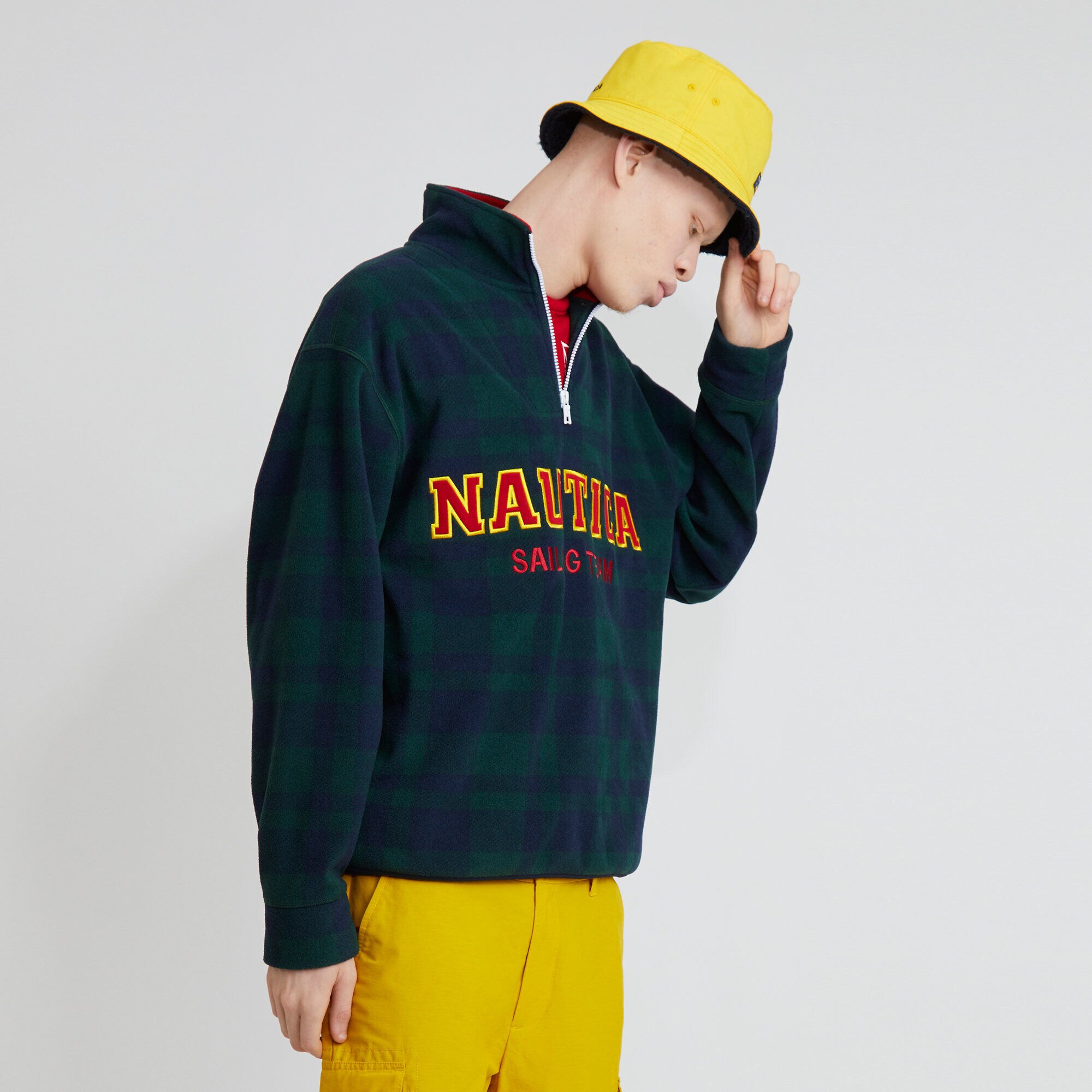 The Lil Yachty Collection by Nautica Quarter Zip Pullover,Evergreen,large