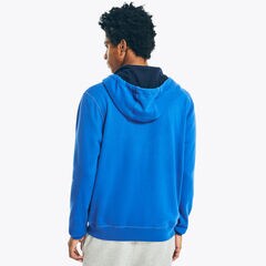 BIG & TALL FLEECE FULL-ZIP HOODIE,Windsurf Blue,large