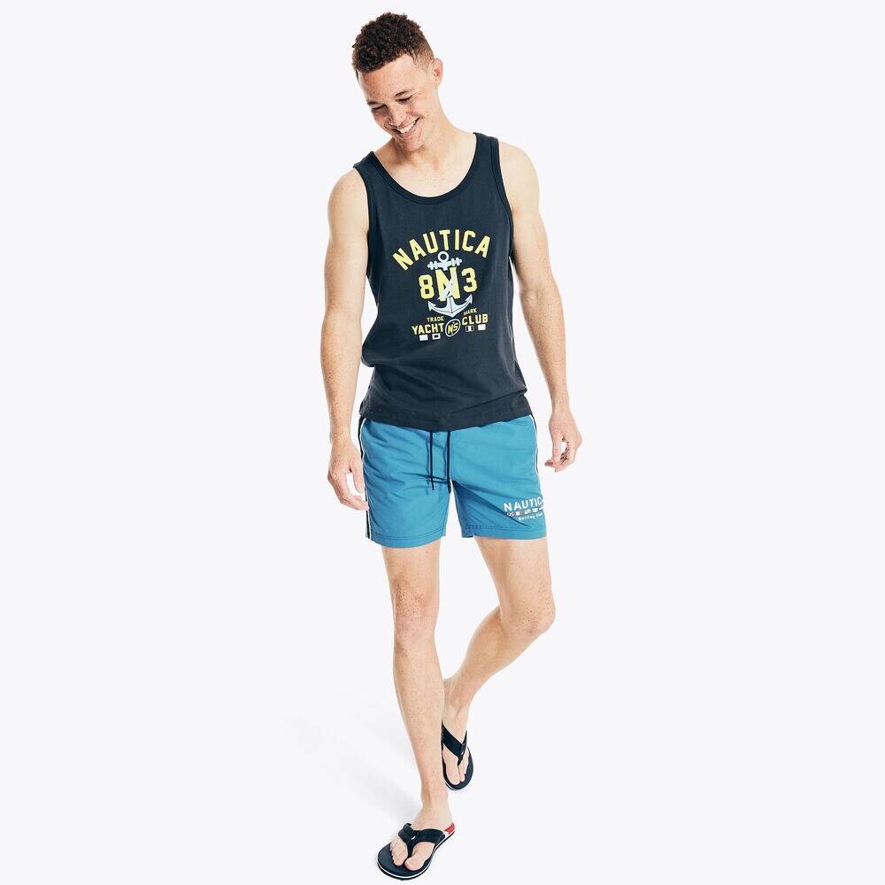 YACHT CLUB GRAPHIC TANK,Navy,large