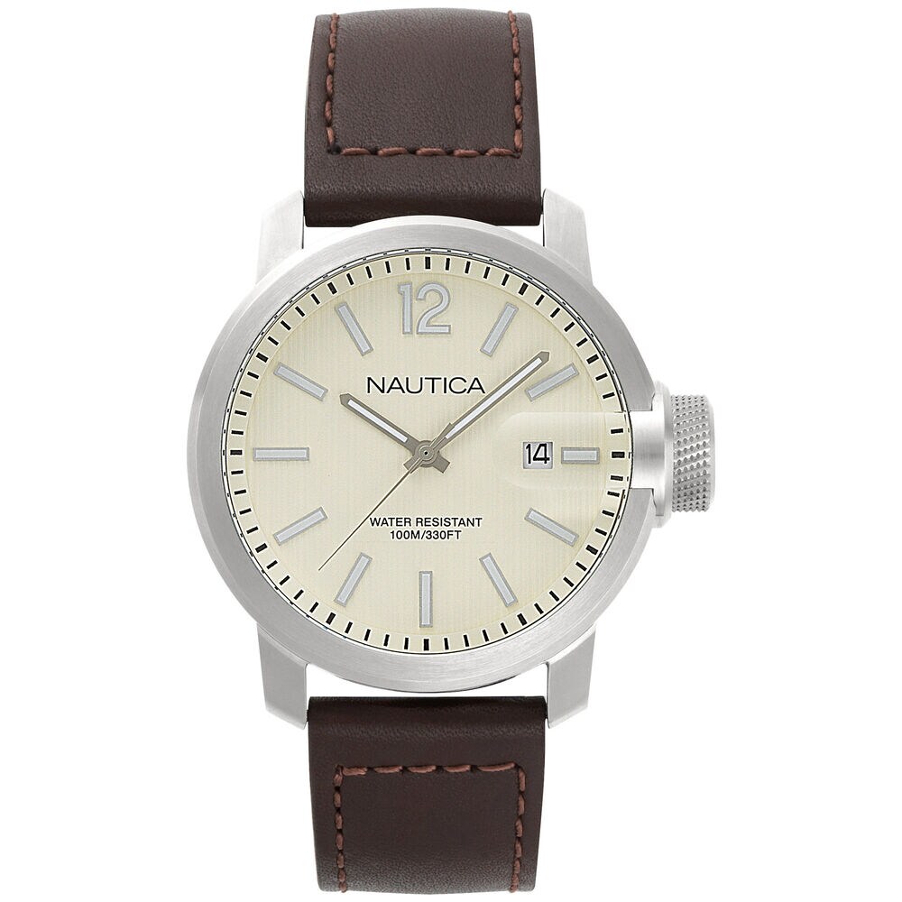 Sydney Leather Date Watch,Multi,large