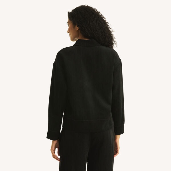 Herringbone Quarter-Zip Pullover
