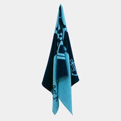 KIDS' BOAT WHEEL PRINT BEACH TOWEL,Navy,large