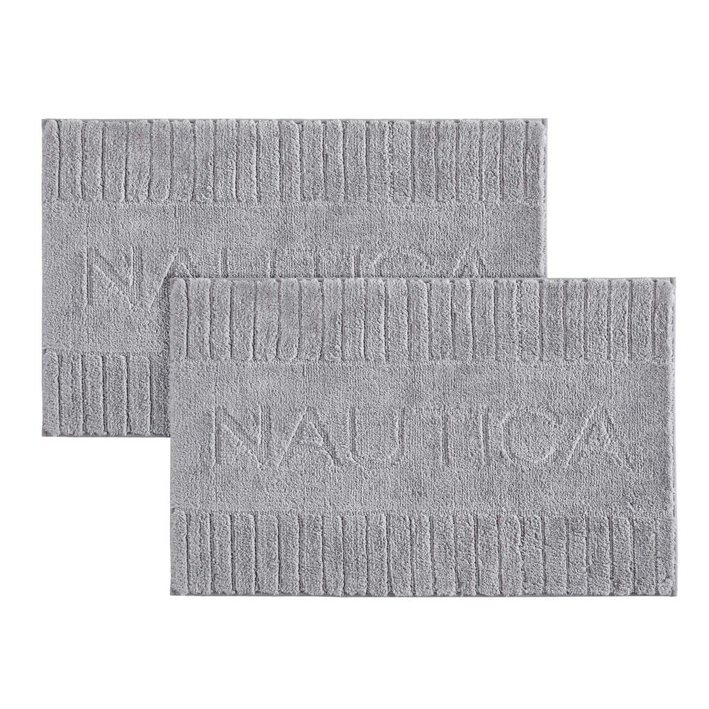 Logo Grey Bath Rug Set,Rust,large
