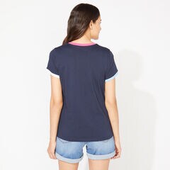 NAUTICA LOGO COLORBLOCK T-SHIRT,Stellar Blue Heather,large