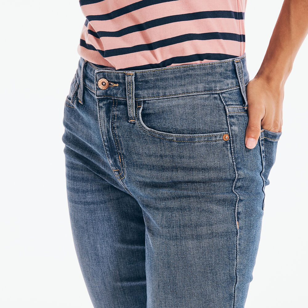 NAUTICA JEANS CO. TRUE FLEX MID-RISE SKINNY DENIM,Classic Hookline Wash,large