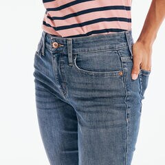 NAUTICA JEANS CO. TRUE FLEX MID-RISE SKINNY DENIM,Classic Hookline Wash,large