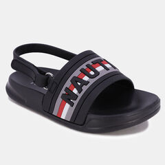BOYS' LOGO EMBOSSED ANKLE STRAP SANDAL,Black,large