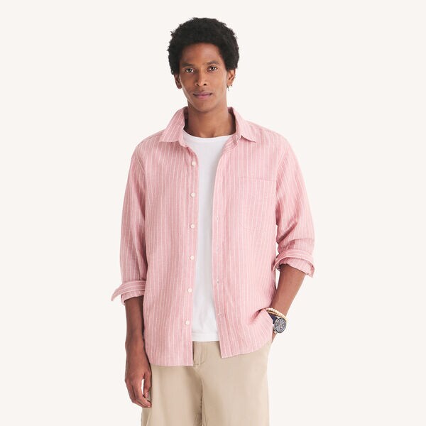 Striped Linen-Blend Shirt
