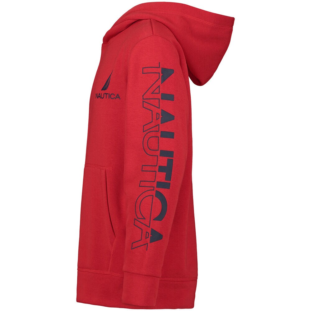 Little Boys' Puff Logo Hoodie (4-7),Melonberry,large